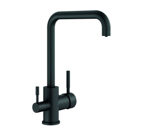 Black Single lever 3-way sink mixer cold start